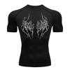 Summer Running T-Shirt Men Short Sleeve Compression Shirt Gym Sports Top Black Quick Dry Breathable MMA Fitness Clothing