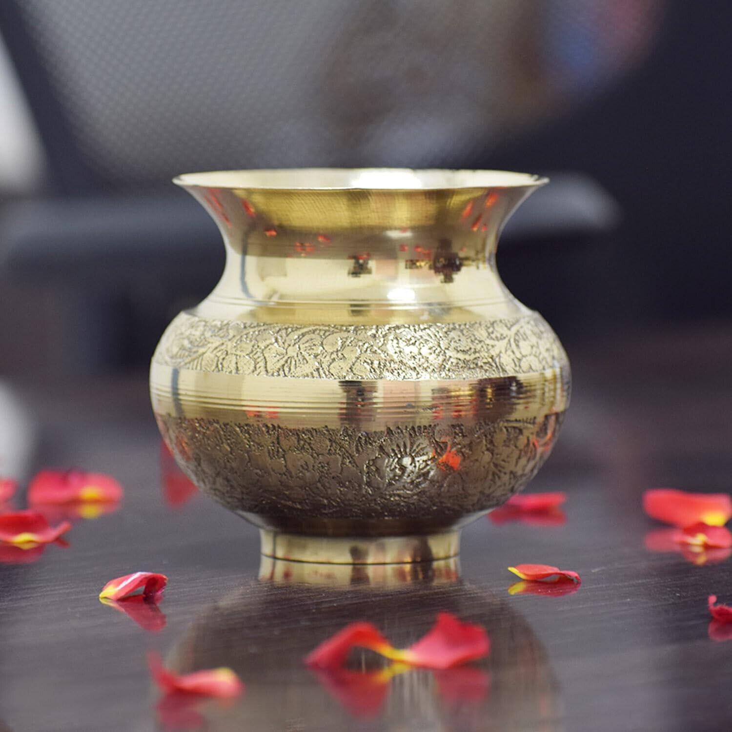 

@ Indian Traditional Brass Pooja Kalash For Pooja Zr-1783-60%Off