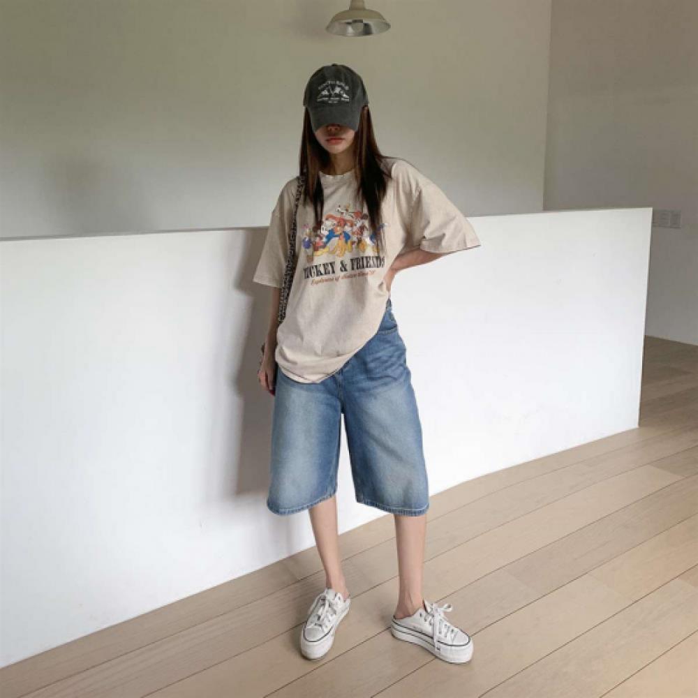 New ArrivalS Open Run Women S Vintage waSh Medium Blue Bermuda Fit Denim ShortS