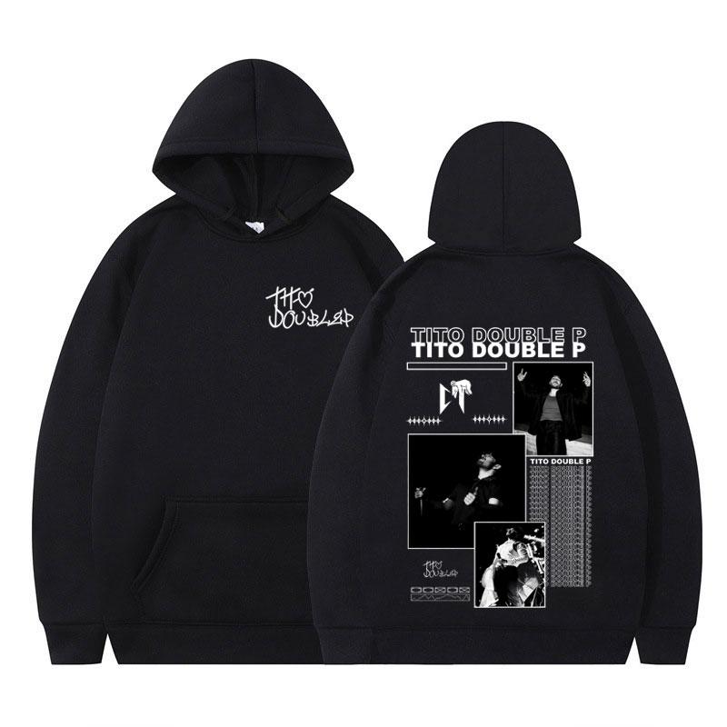 

Tito Doble P Album Merch 2025 Hoodie Men Women Autumn Winter Hip-hop Sportswear Long-sleeved Oversized Loose Pullover Streetwear 3XL