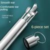 Ear Wax Removal Tool Kit Stainless Steel Ear Pick Cleaner Set With Storage Case Key Ring For Home Travel Ear Care Supplies
