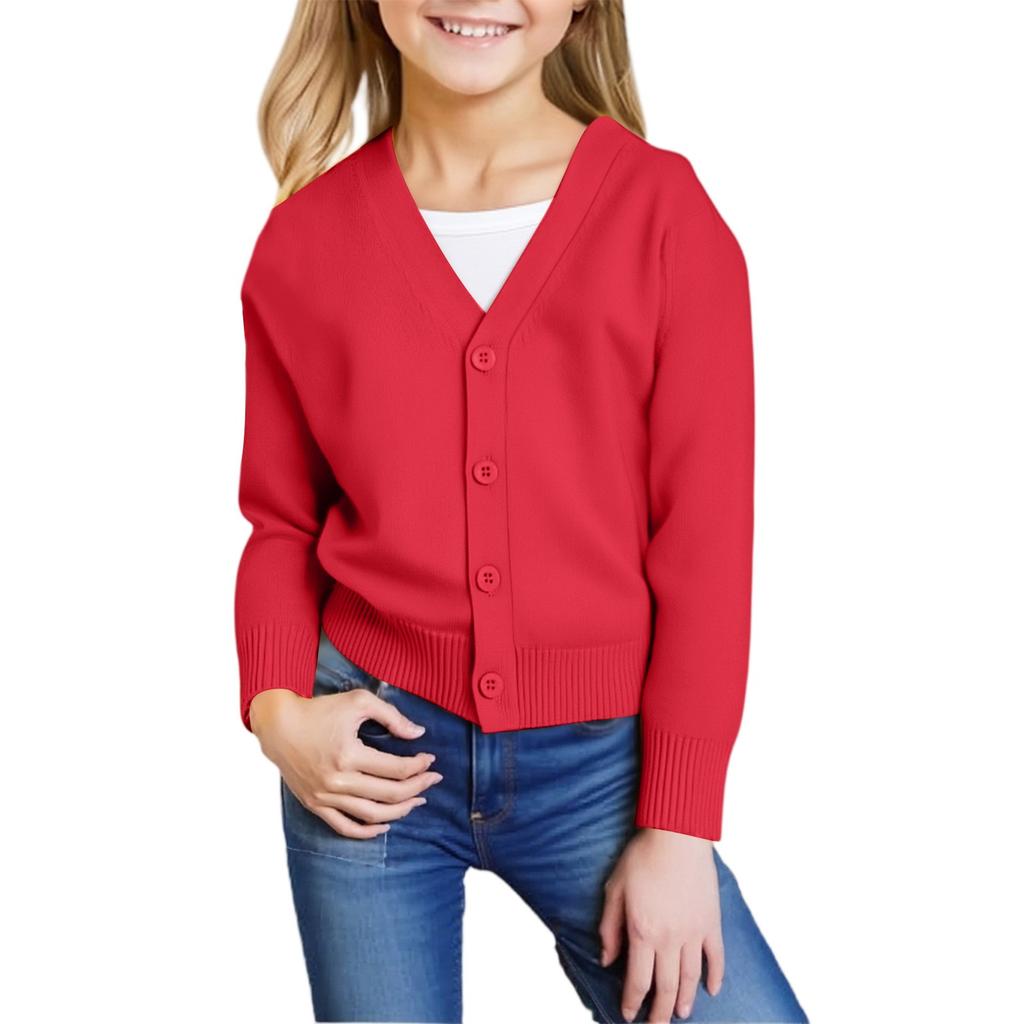 Children's Fashion Casual Round Neck Sweater Knitted Bottoming Top