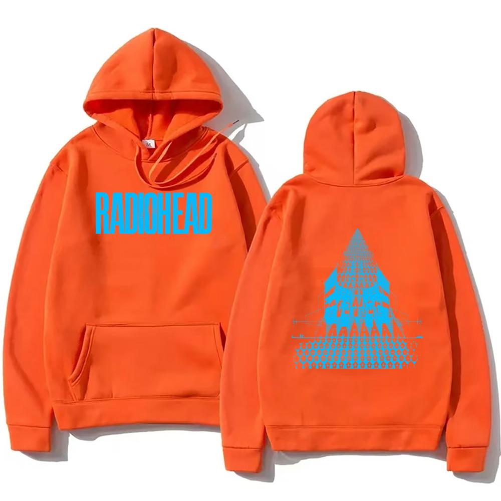 Radiohead Tour Harajuku Aesthetic Hoodies Radiohead Vintage Graphic Pullovers Men's Women Clothing Hip Hop Rock Band Sweatshirts