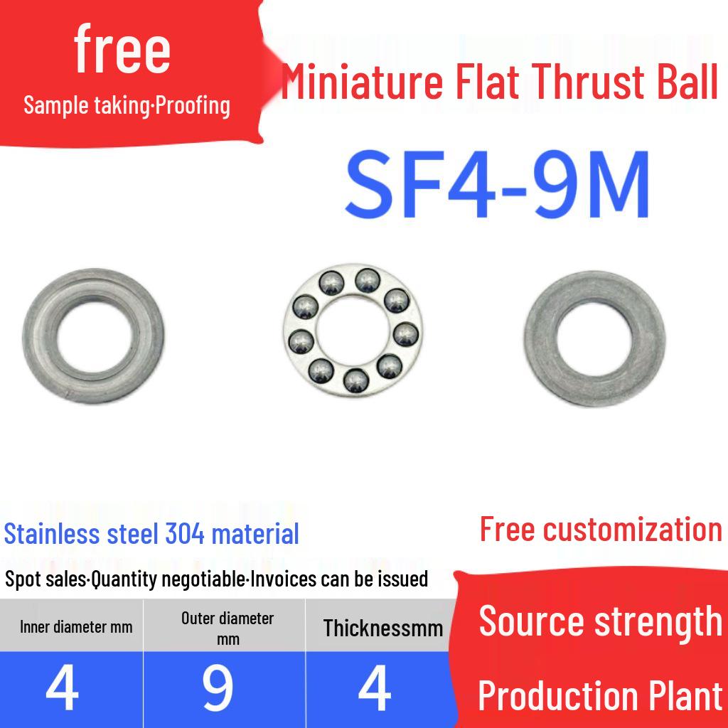 Stainless Steel 304 Miniature Thrust Ball Bearings (ID 2-12mm)