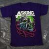 Rare Asking Alexandria Band Cotton Gift For Fan Full Size Purple T-shirt Unisex T-Shirt