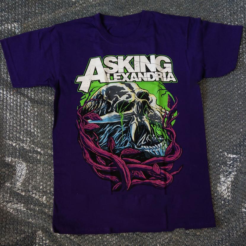 Rare Asking Alexandria Band Cotton Gift For Fan Full Size Purple T-shirt Unisex T-Shirt XL