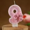 3D Glitter Number Candles Pink Birthday Cake Topper 0-9 Candles for Birthday Party Cake Decor Birthday Cake Candles Gifts