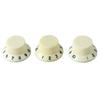 3PCS Potentiometer Rotary Knobs Tone Volume Control Knob Replacement for Electric Guitar Bass Ivory Knob Black Lettering
