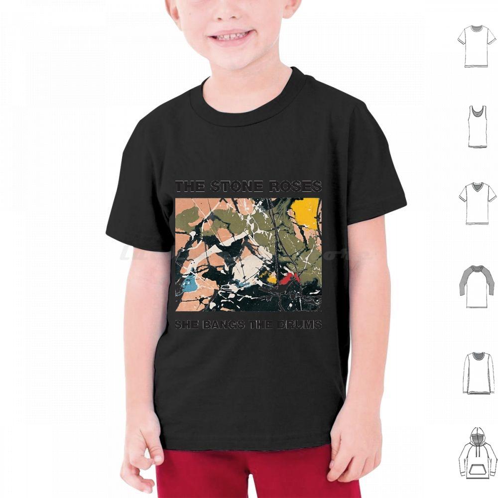 Trendiges She Bangs The Drums T-Shirt Große Größe 100% Baumwolle The Stone Roses Stone Roses The Stone Roses Galaxy Stone Madchester