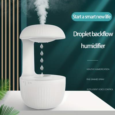 Lightweight Water Drop Air Humidifier with Anti-gravity Technology, Essential Oil Diffuser, Night Light and Sprayer - for Improved Air Quality