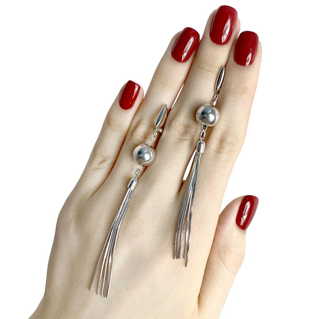 Silver Earrings Without Stones (1983348)