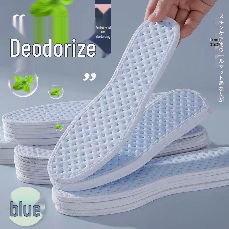 Men's Mugwort Odor-Resistant Sweat-Absorbing Insoles, Soft, Comfortable, Breathable, and Ideal for Prolonged Standing Sports.