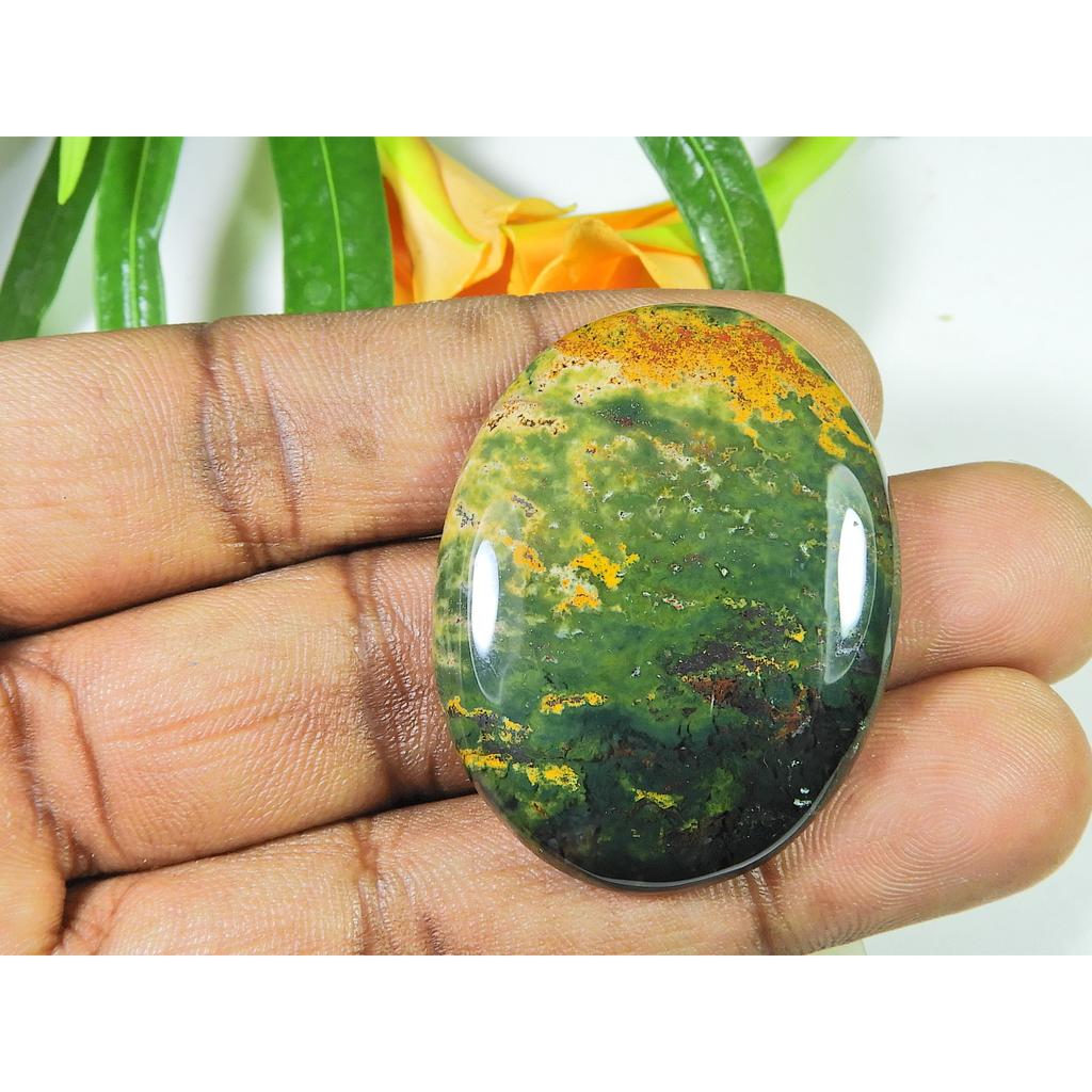 Affrican Red Natural Bloodstone Handmade Vintage Oval Gemstone 33X42X07 MM SK-911