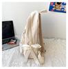 Japanese Anime Academy Style Cute Bow Color Block Pleated Soft Girl Student Backpack for Women