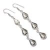 Natural Smoky Topaz Gemstone 925 Sterling Silver Jewelry Earring 2.99" AEE-11291
