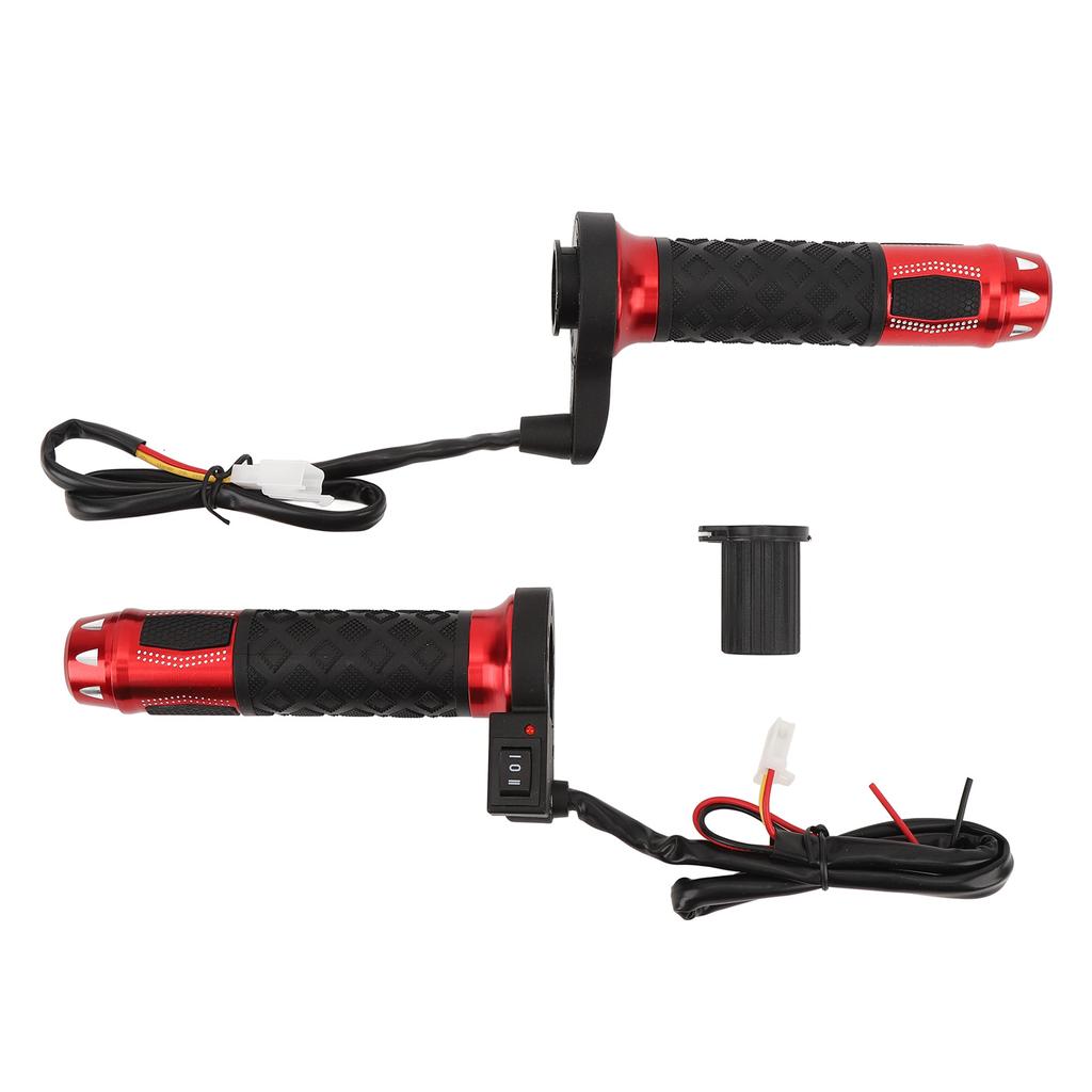 1 Pair Motorcycle Heated Hand Grip 3 Gear Temperatures Non Slip Aluminum Alloy ABS 22mm Handlebar