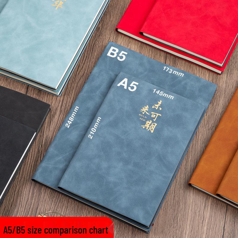 2025 A5 Business Notebook: Soft Leather Travel & Work Diary