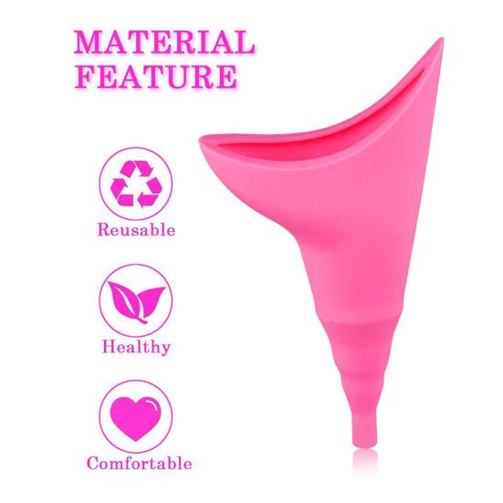 Female Urination Device Reusable Women Pee Funnel Eco-friendly Flexible Reusable Outdoor Travel Urinal Portable Women Urinal