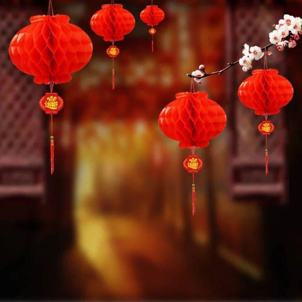 10Pcs Chinese New Year Decoration Red Lanterns Wall Decor Asian Decor Lantern Festival Lanterns