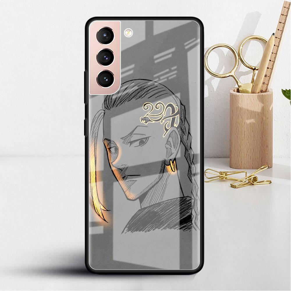 Glass Case For Samsung Galaxy S22 S20 FE S21 5G S10 S9 Plus Note 10 20 Lite Tempered Phone Cover Japan Anime Tokyo Revengers