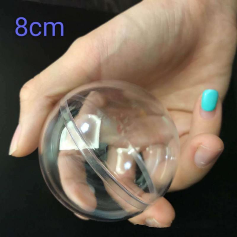 Clear Fillable Ornaments Ball 5/6/8/10/14CM DIY Plastic Acrylic Fillable Ball for Christmas Party Decor Xmas Tree