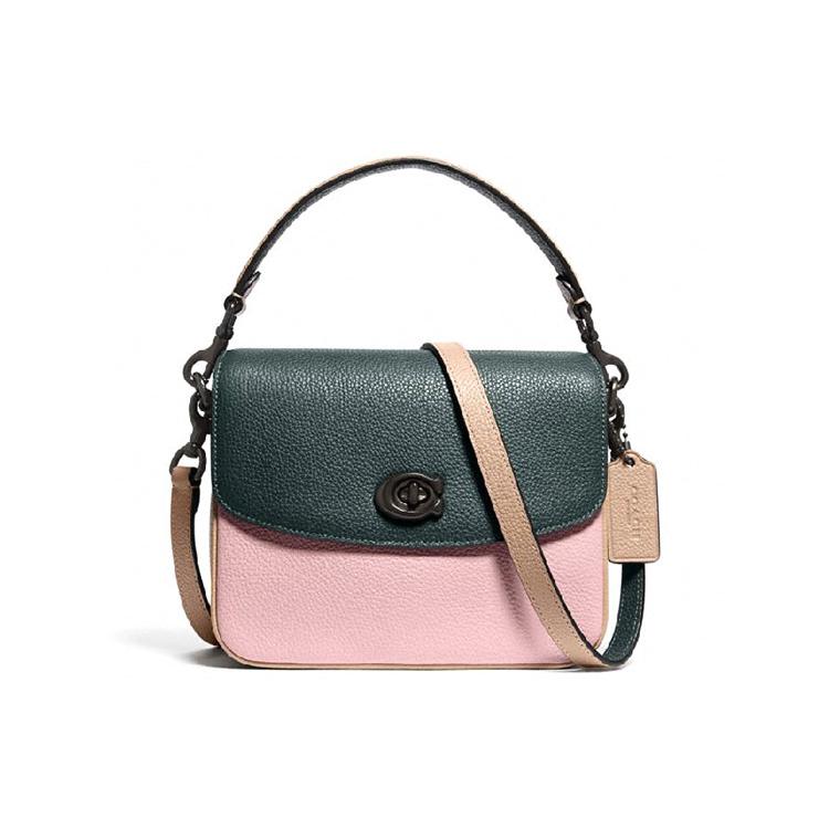 

Новая кожаная сумка-мессенджер COACH Сумка через плечо Сумка кроссбоди Маленький размер Женская Зеленая и Розовый цвет сакуры 89088-V5PTO 17.8*7.6*15.2CM