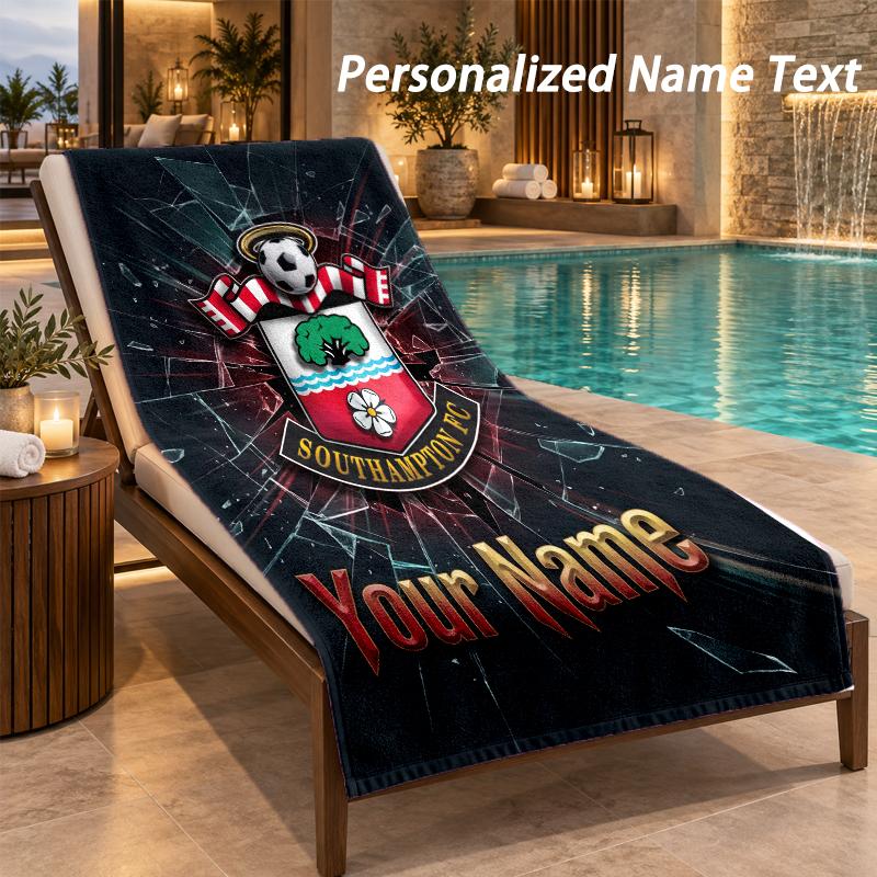 Individualus tekstas Southampton FC spaudinys Paplūdimio rankšluostis Didelis rankšluostis namams, vonios kambariui, paplūdimiui