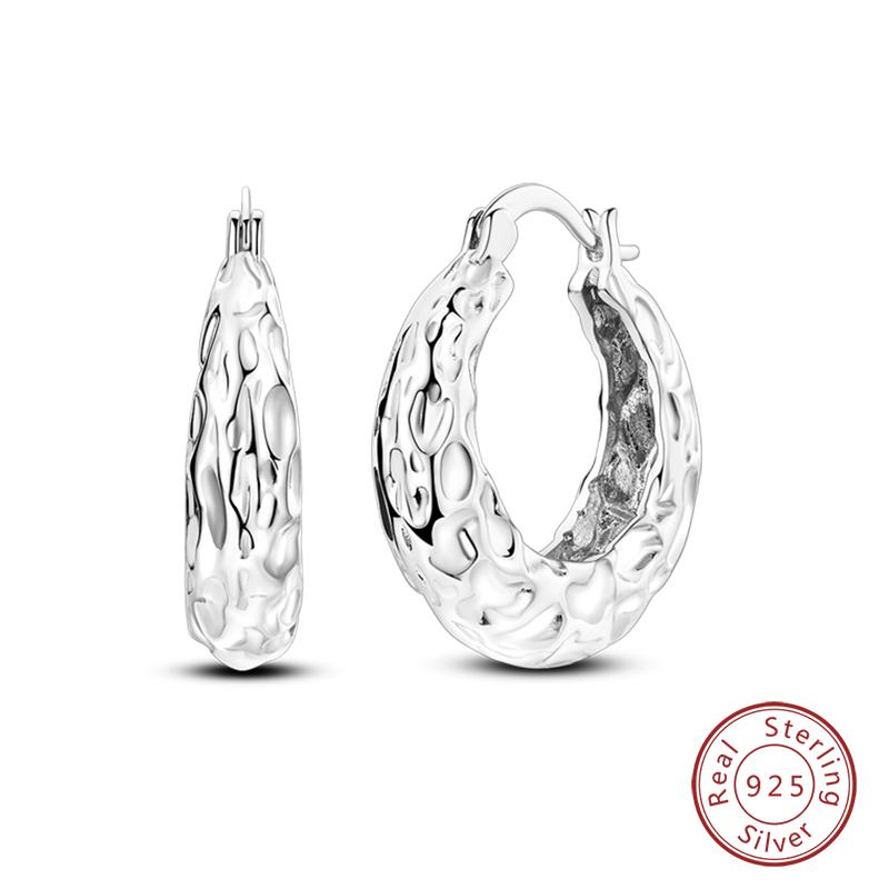 Charms Double Hoop Earrings For Women 100% 925 Silver Cubic Zircon Heart Star Moon Earrings Elegant Birthday Jewelry Gifts