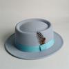 Spring Autumn Billycock Felt Small Brim Feather Bowler Hat Women Men's Fashion All-Matching British Style Hip Hop Fedora Hat