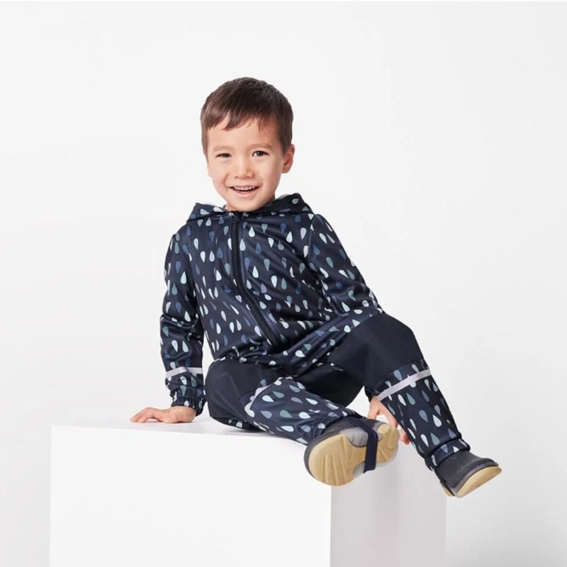 Outdoor Windproof Soft Shell Children's Jump Suit Boys and Girls Jumpsuit Romper Fleece-lined Heattech Waterproof Export