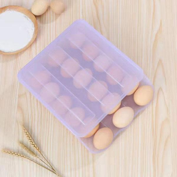 Трехслойный ящик для хранения яиц слайд-дизайн холодильник ящик для хранения свежих продуктов сплошной цветной лоток для яиц большой бытовой инструмент для хранения яиц с защитой от падения 2852157cm фиолетовый 1349₽