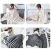 Nordic Waffle Weave Bed Blanket Thickened Solid Fringe Blanket Simple Leisure Blanket  Home Decor