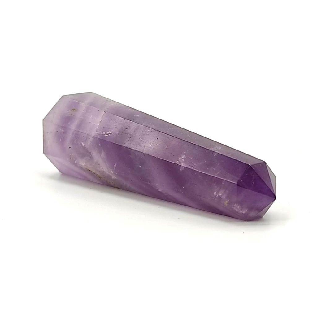 Plus Value Natural Purple Amethyst Stone Crystal Wand Obelisk Pencil Stick Energy Massage Points Tower Spiritual Reiki Chakra Aura Healing (Size
