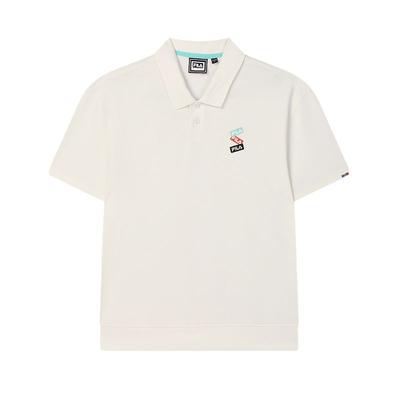 Original Comfortable Casual Short Sleeve Polo Shirt Unisex Tops Cloud-Mushroom-White F51M519104F-WT