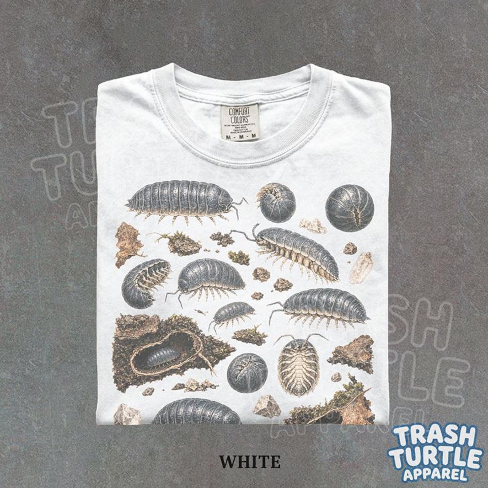 Isopod Bug Cute Shirt Retro Pill Bug Graphic TShirt Cottagecore Roly poly T-shirt Unisex Gift 90s Tee 2XL