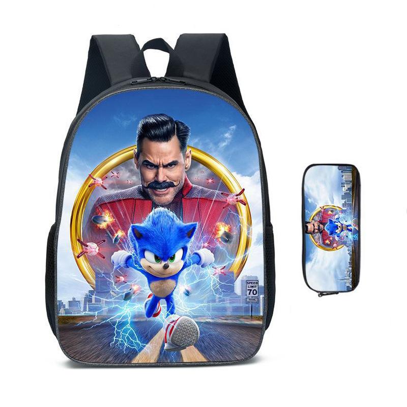 Two-Piece Set Combination Set Elementary School Students Animation Backpack Cartoon Schoolbag