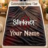 Flannel BlanketSlipknot Custom Name Text Personalized Soft Warm Throw Blanket Home Decor Gift