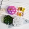 7 Hole Bullet Head Dices Mold Dices Storgae Box Silicone Molds DIY Crystal Epoxy Resin Mold Digital Game Easy To Release