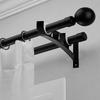 2PCS Curtain Rod Brackets Double Bracket Curtain Rod Hangers Wall Bracket Hook Aluminum Alloy Curtain Rod Hangers New