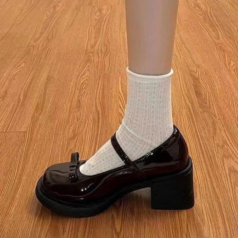 Autumn Brown Small Leather Shoes Retro Black Shoes Mary Jane Shoes Women's Lolita Single Shoes