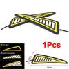 Car Led Bumper Strip Cob Daytime Running Light Yellow Turn Signal Daylight Drl