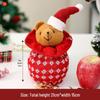 Cross-border Christmas Flannel Apple Drawstring Gift Bag with Bow - Cartoon Candy Bag for Kids