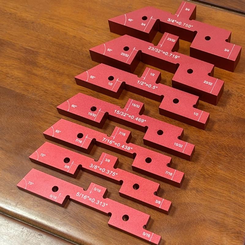Router Table Setup Bar Set, 7pcs Setups Blocks Height Gauge Set for Router Table Cutter Accessories & Angle Woodworking