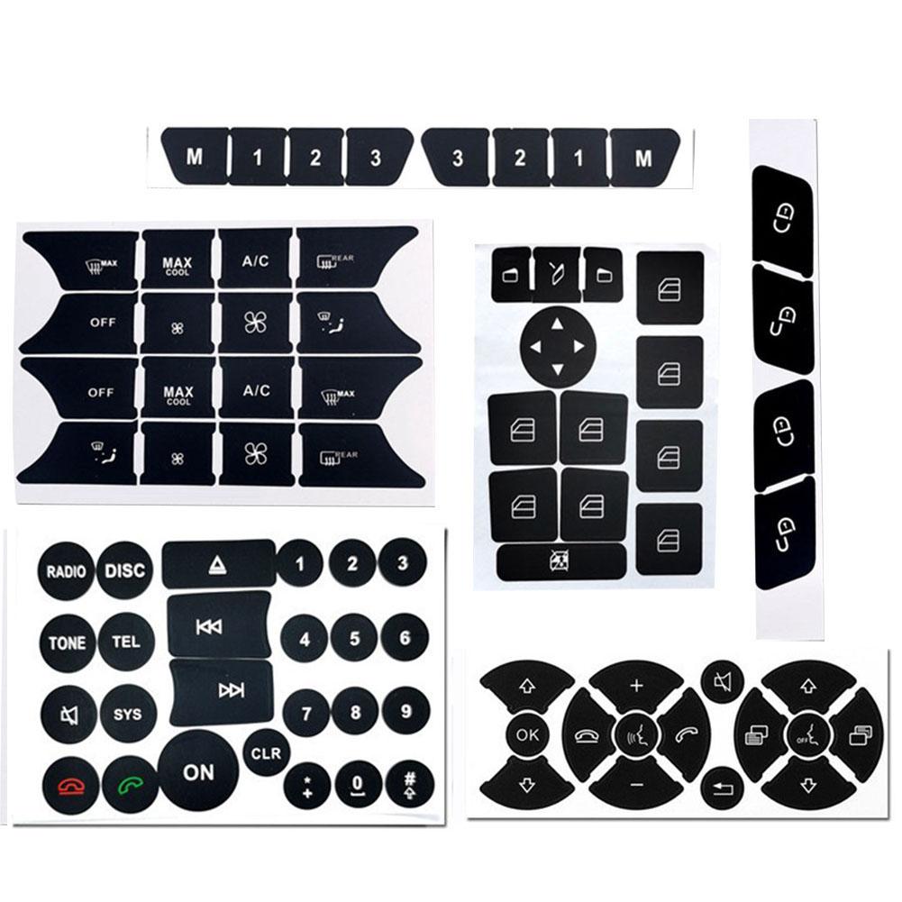 Vinyl Button Repair Stickers for Mercedes For Benz C E SLK Class Vehicles