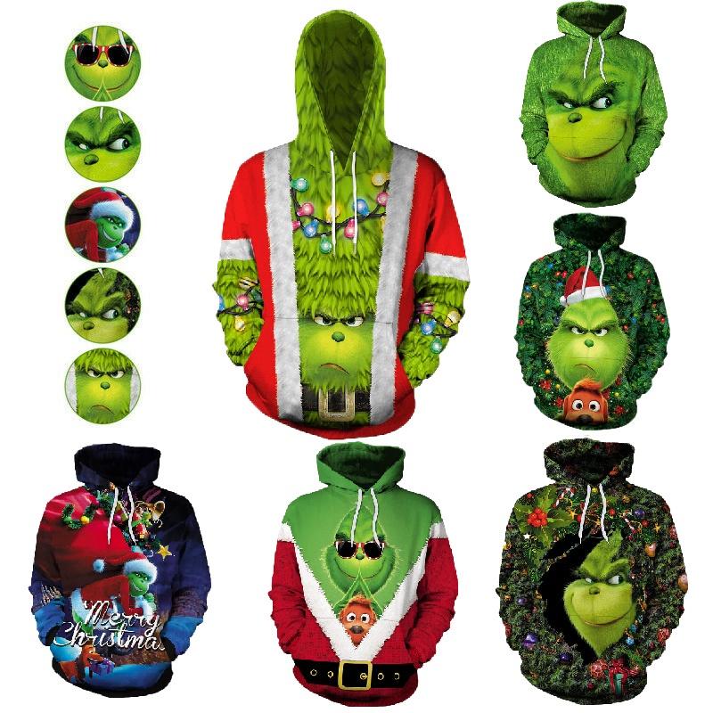 Men New The Hoodies 3d Printed Pullover Sweatshirt Christmas Cosplay Coat