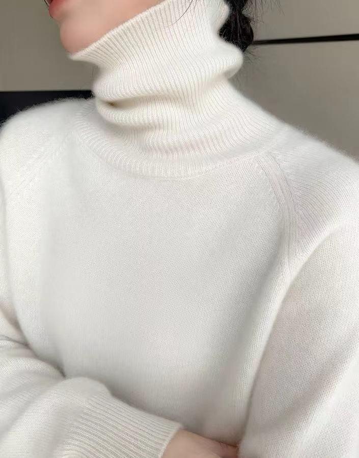 

Женский зимний кашемировый свитер с высоким воротником в корейском стиле S