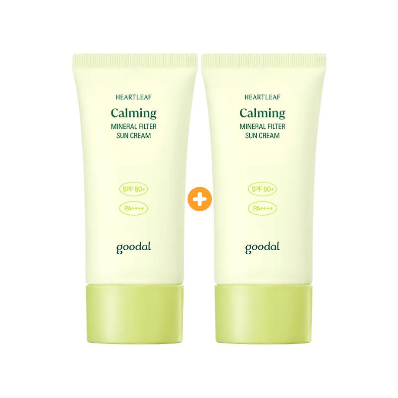 

[Goodal] Houttuynia Cordata Calming Mineral Sun Cream SPF50+ PA++++ (50ml x 2pcs) - Zinc-Based Gentle Barrier Recharge