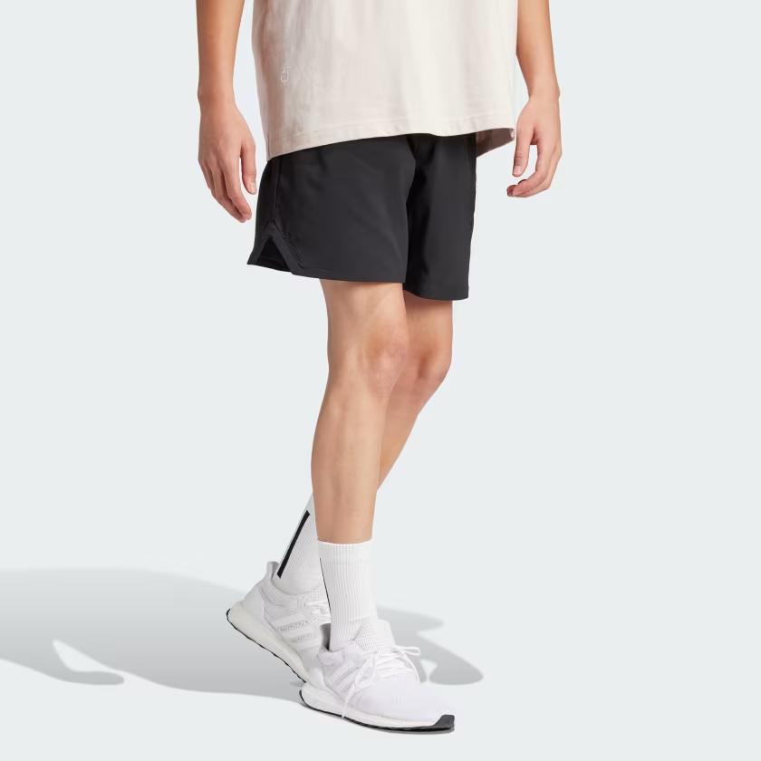 Adidas Embroidered Woven Shorts Men Shorts Black IS1486