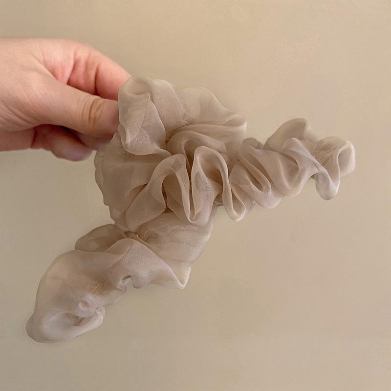 Осенняя сетчатая плиссированная заколка для волос в корейском стиле для прически «пучок» – Элегантная большая заколка-крокодил Standard