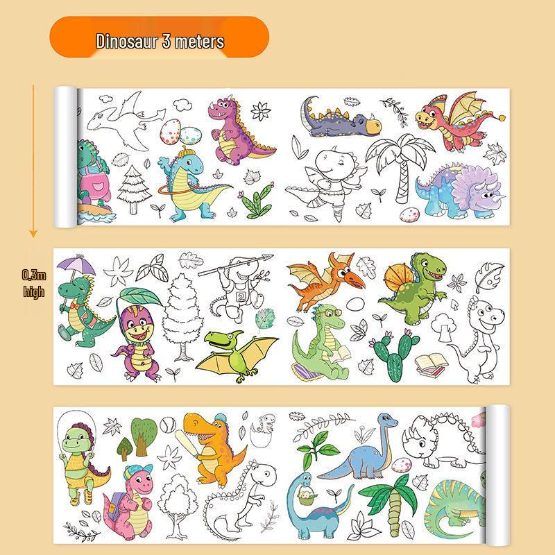 Extra Long Children's Doodle & Coloring Scroll - Large Drawing Paper for Kindergarten